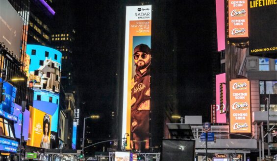 Taha G features on Spotify RADAR’s digital billboard in Times Square