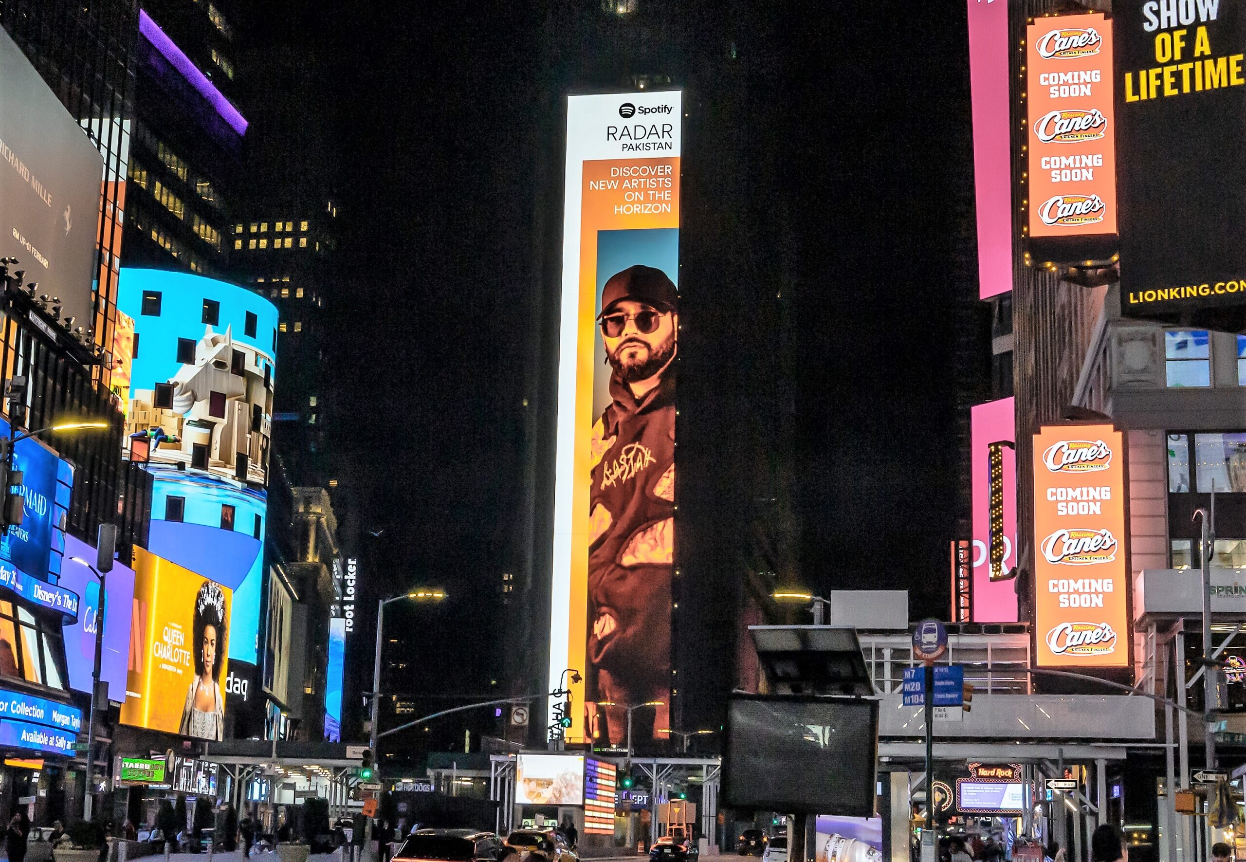 Taha G features on Spotify RADAR’s digital billboard in Times Square