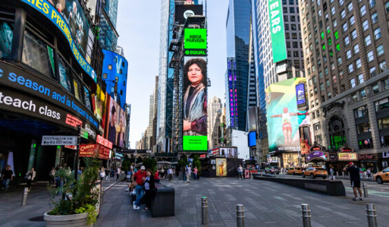 Spotify features Sufi legend Abida Parveen on Times Square