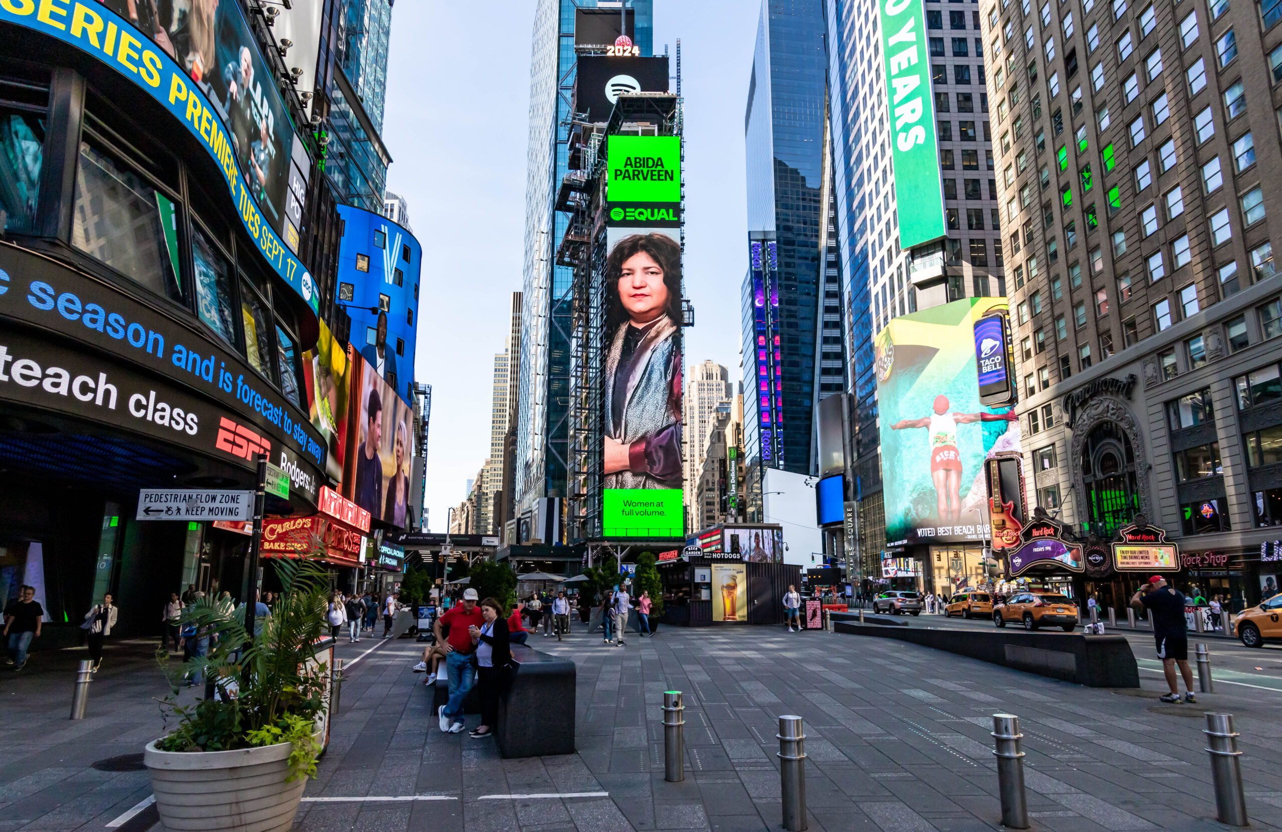 Spotify features Sufi legend Abida Parveen on Times Square