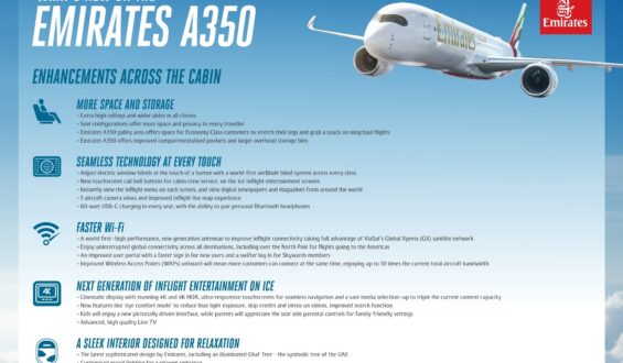 Emirates officially unveils its first A350 aircraft