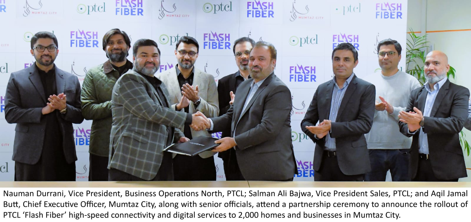 PTCL Partners with Mumtaz City to Empower 2,000 Homes with its Flagship High-Speed Internet ‘Flash Fiber’