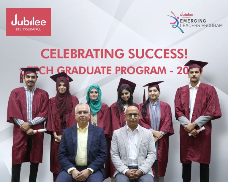 Jubilee Life Insurance, Pakistan’s largest private sector insurance company, hosted its second graduation ceremony for the 2024 batch of Tech Graduates.