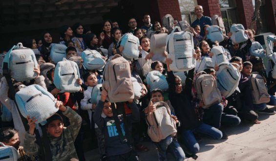 Emirates supports early education with a donation of 107 ‘Aircrafted KIDS by Emirates’ special edition bags in Lahore