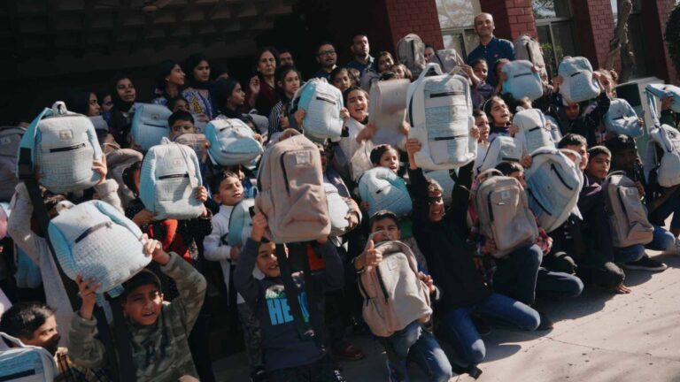 Emirates supports early education with a donation of 107 ‘Aircrafted KIDS by Emirates’ special edition bags in Lahore