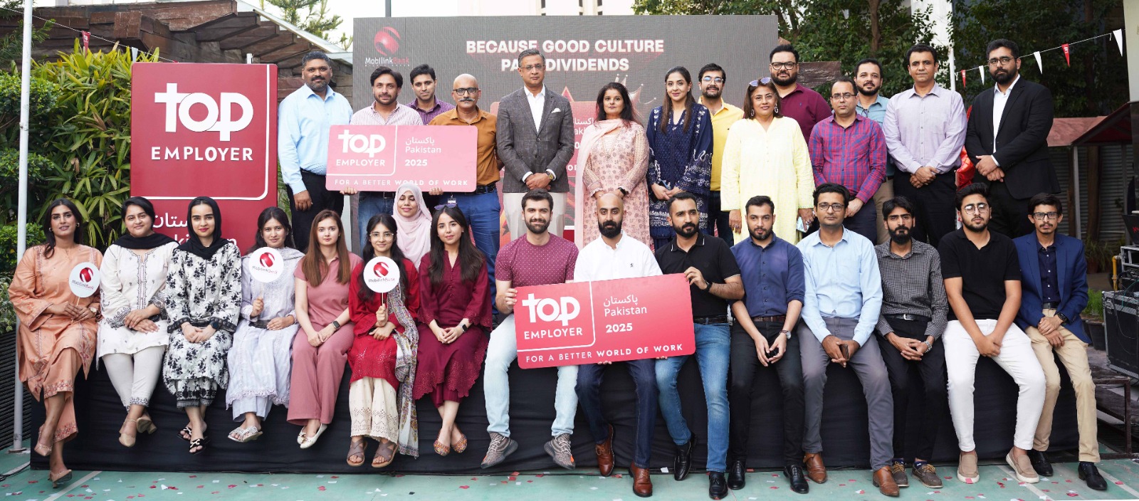 Mobilink Bank becomes the first in the banking industry to bag Top Employer in Pakistan for 2025
