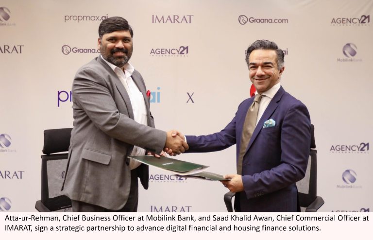 Mobilink Bank and IMARAT Group partner to accelerate housing finance in Pakistan