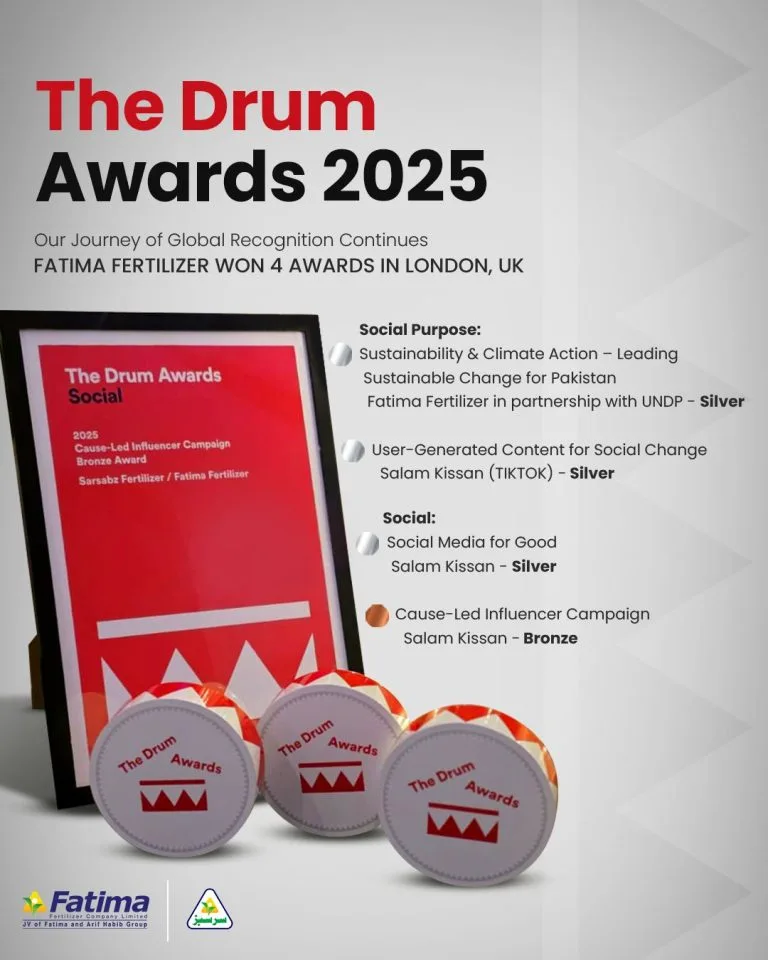 Fatima Fertilizer wins four prestigious awards at The Drum Awards 2025 in London, UK