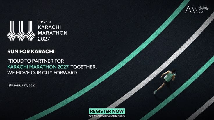 Mega Motor Renews Partnership for BYD Karachi Marathon 2027